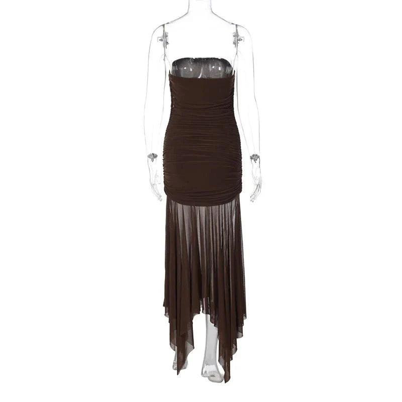 Off-shoulder Strapless Sexy Maxi Dress