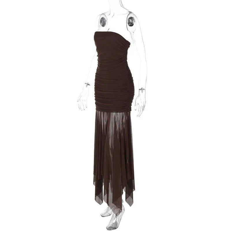 Off-shoulder Strapless Sexy Maxi Dress