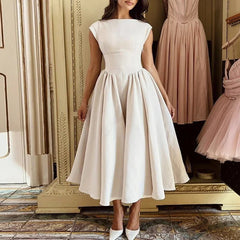 Pleated Backless flared Dress