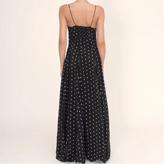 Polka Dot Printed Maxi Dress