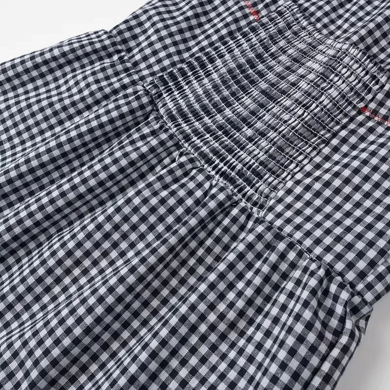 Printed Check Plaid Casual Maxi Dress