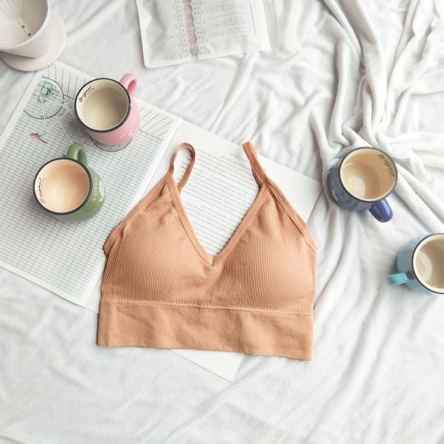2023 Summer Cool Women Solid Color Cami Tank Top Bustier Bra Vest Crop Top Bralette Blouse Singlet Girls Fashion Tee Tops