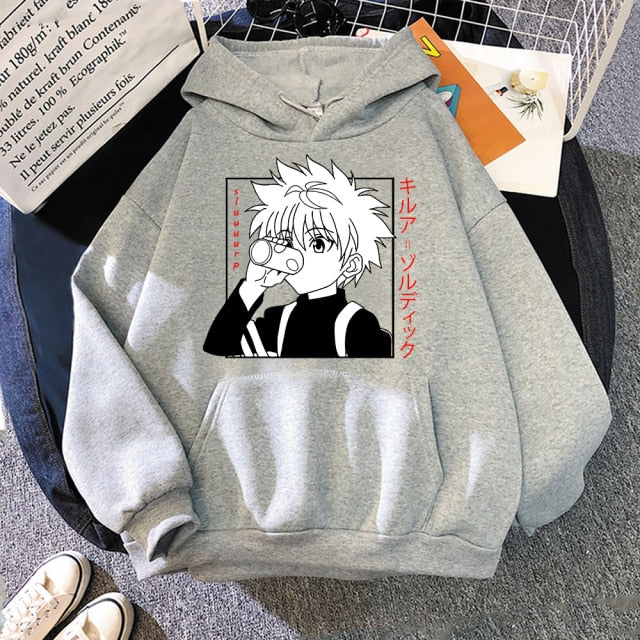 Japanese Anime Hoodies Hunter X Hunter Men Women Pullovers Hoodies Sweatshirts Killua Zoldyck Hisoka 90s Hoody Tops Mens Hoodie