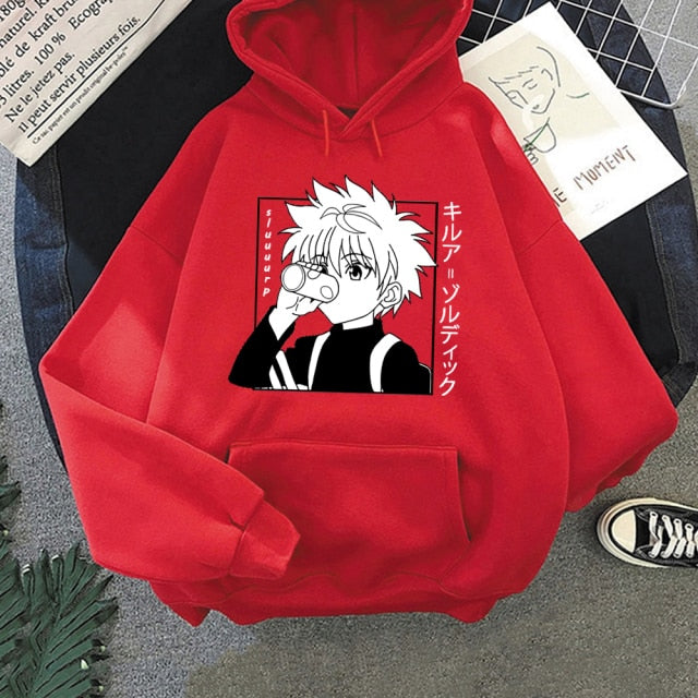 Japanese Anime Hoodies Hunter X Hunter Men Women Pullovers Hoodies Sweatshirts Killua Zoldyck Hisoka 90s Hoody Tops Mens Hoodie