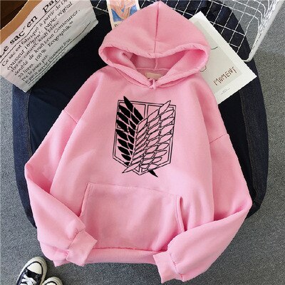 Pydshop 2024 Anime Hoodie Attack on Titan Hoodied Long Sleeve Streetwear Harajuku Sweatshirt Women Unisex Sport Hoody Green Tops G1