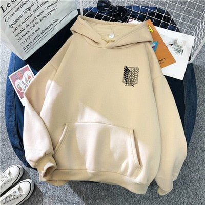 Pydshop 2024 Anime Hoodie Attack on Titan Hoodied Long Sleeve Streetwear Harajuku Sweatshirt Women Unisex Sport Hoody Green Tops G1