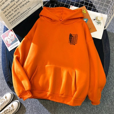Pydshop 2024 Anime Hoodie Attack on Titan Hoodied Long Sleeve Streetwear Harajuku Sweatshirt Women Unisex Sport Hoody Green Tops G1