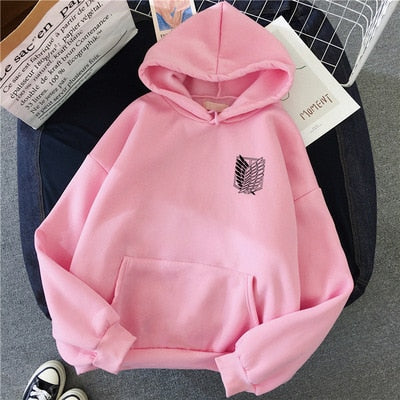 Pydshop 2024 Anime Hoodie Attack on Titan Hoodied Long Sleeve Streetwear Harajuku Sweatshirt Women Unisex Sport Hoody Green Tops G1
