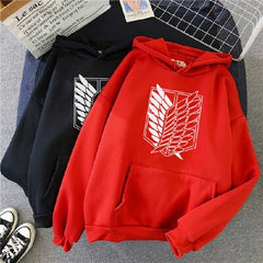 Pydshop 2024 Anime Hoodie Attack on Titan Hoodied Long Sleeve Streetwear Harajuku Sweatshirt Women Unisex Sport Hoody Green Tops G1