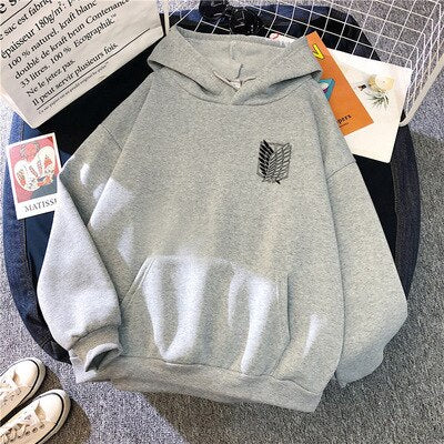 Pydshop 2024 Anime Hoodie Attack on Titan Hoodied Long Sleeve Streetwear Harajuku Sweatshirt Women Unisex Sport Hoody Green Tops G1