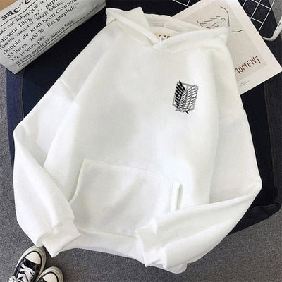 Pydshop 2024 Anime Hoodie Attack on Titan Hoodied Long Sleeve Streetwear Harajuku Sweatshirt Women Unisex Sport Hoody Green Tops G1