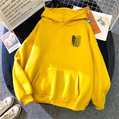 Pydshop 2024 Anime Hoodie Attack on Titan Hoodied Long Sleeve Streetwear Harajuku Sweatshirt Women Unisex Sport Hoody Green Tops G1