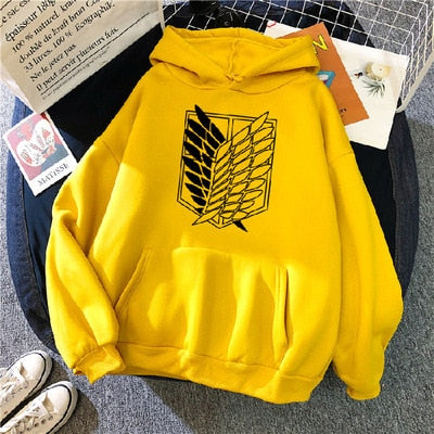 Pydshop 2024 Anime Hoodie Attack on Titan Hoodied Long Sleeve Streetwear Harajuku Sweatshirt Women Unisex Sport Hoody Green Tops G1