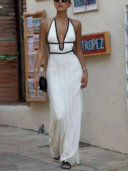 Sexy Elegant Halter Backless Lace-Up Dress