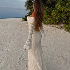 Sexy Long Sleeve Beach Dress