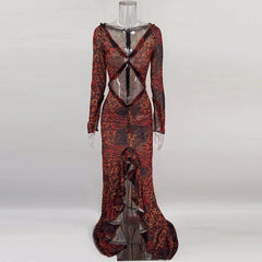 Sexy Ruffle Slit Beach Dress