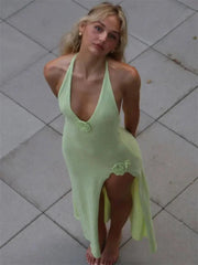 Sexy Slim Backless Knit Dress