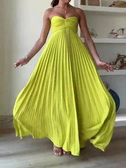 Sexy Strapless Long Dress - Beach Style