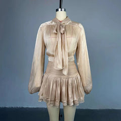 Sheer Chiffon Two-Piece Set