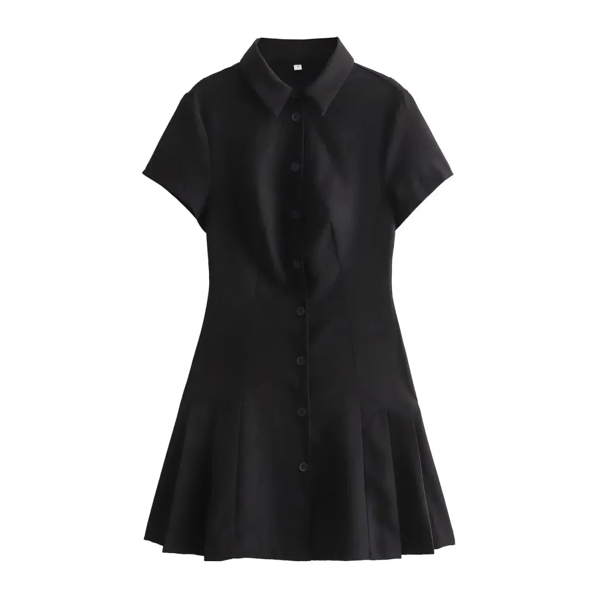 Shirt Style Mini Short Sleeved Casual Dress