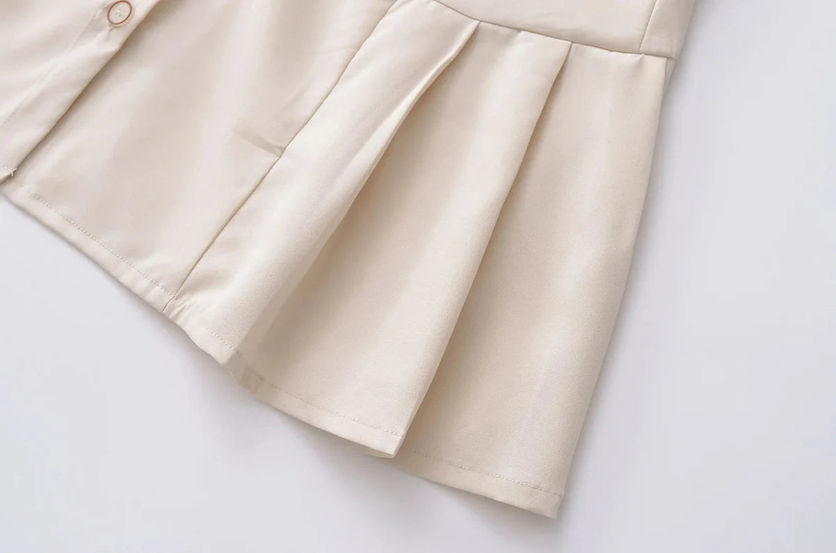 Shirt Style Mini Short Sleeved Casual Dress