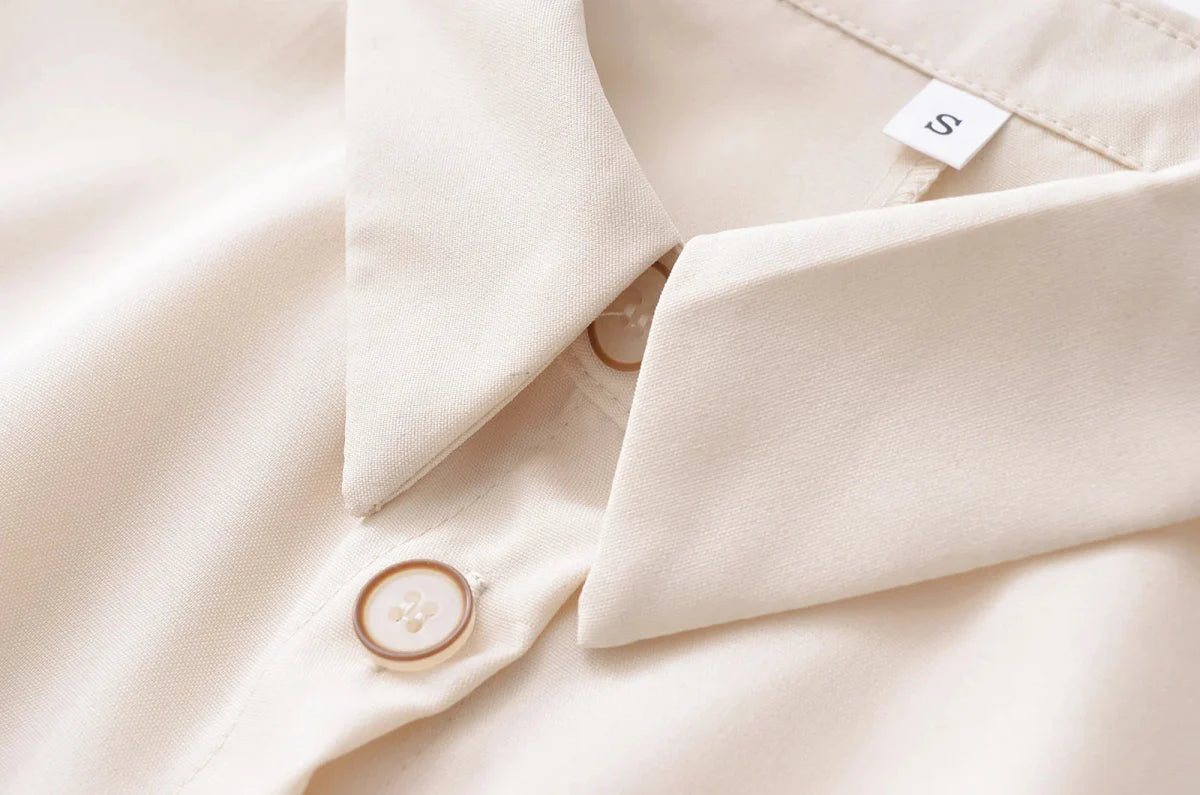 Shirt Style Mini Short Sleeved Casual Dress