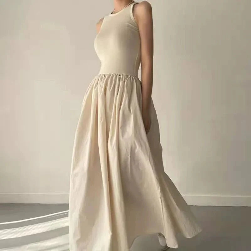 Sleeveless A-line Long Dress