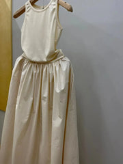 Sleeveless A-line Long Dress