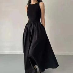 Sleeveless A-line Long Dress