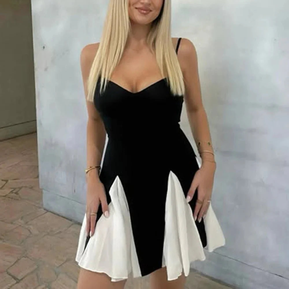 Sleeveless High Waist Mini Dress