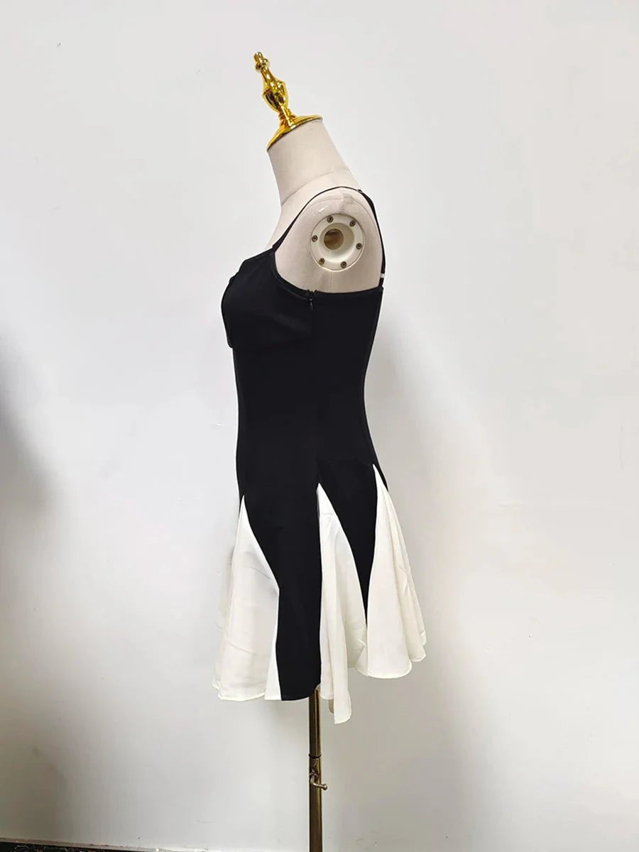 Sleeveless High Waist Mini Dress