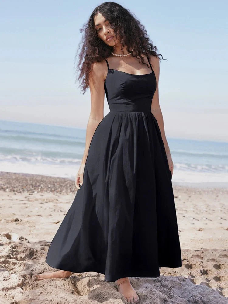 Slim Bodycon A-Line Midi Dress