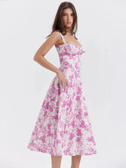 Slim Bodycon A-Line Midi Dress
