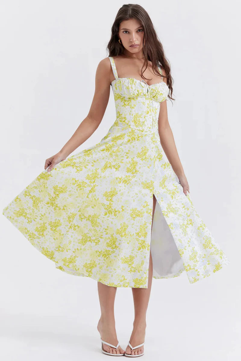Slim Bodycon A-Line Midi Dress
