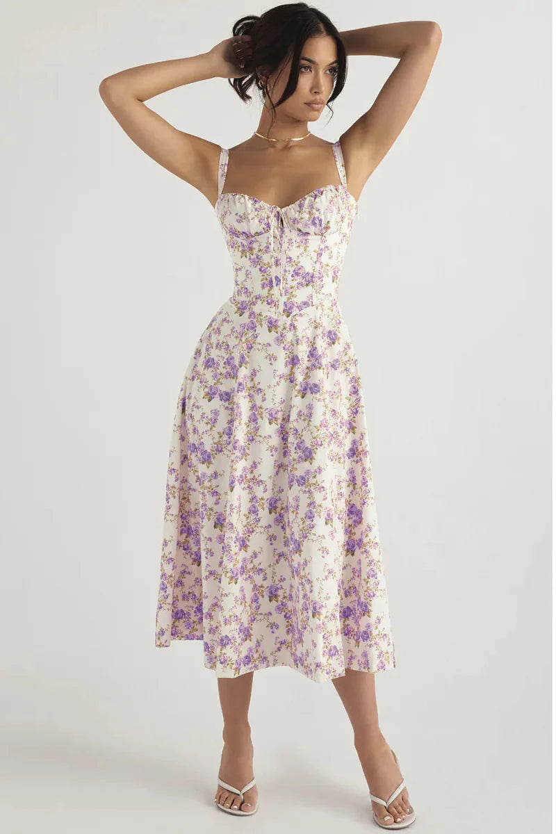 Slim Bodycon A-Line Midi Dress