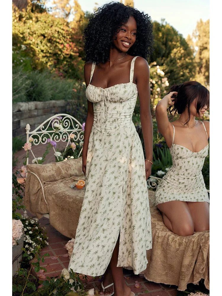 Slim Bodycon A-Line Midi Dress