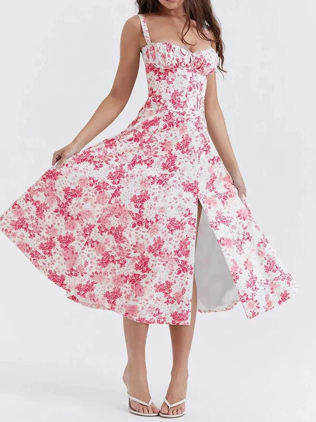 Slim Bodycon A-Line Midi Dress
