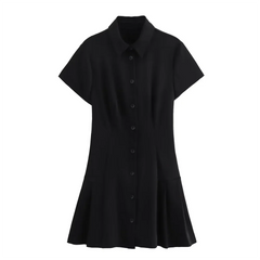 Slim Fit Waist Shirt Dress
