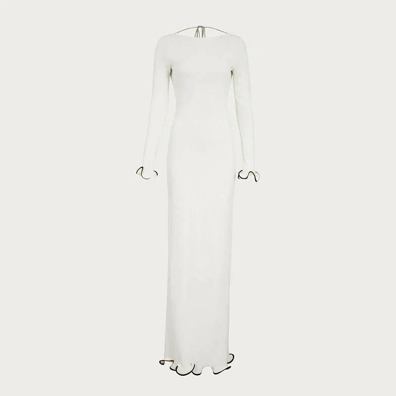 Slim Knitted Long Sleeves Mini Dress