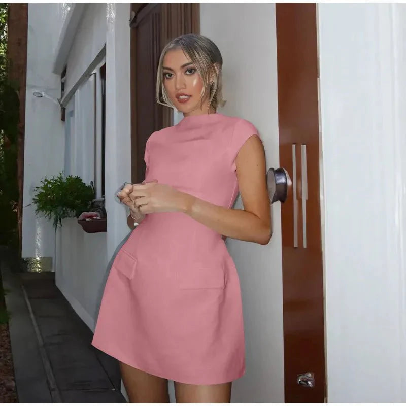 Slim Mini Dress with Pockets
