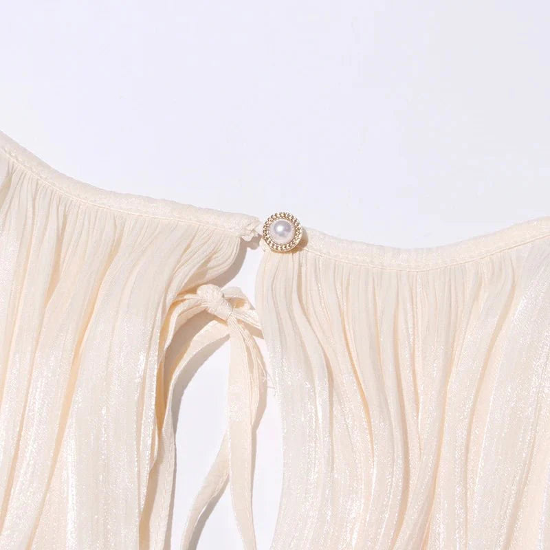 Solid Blouse Mini Dress