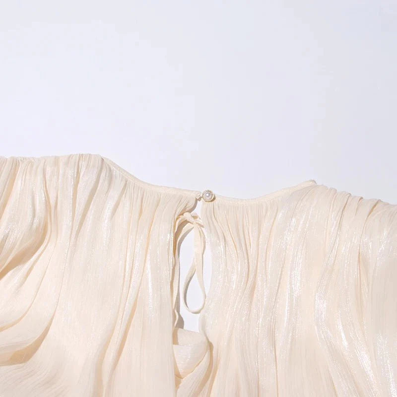 Solid Blouse Mini Dress