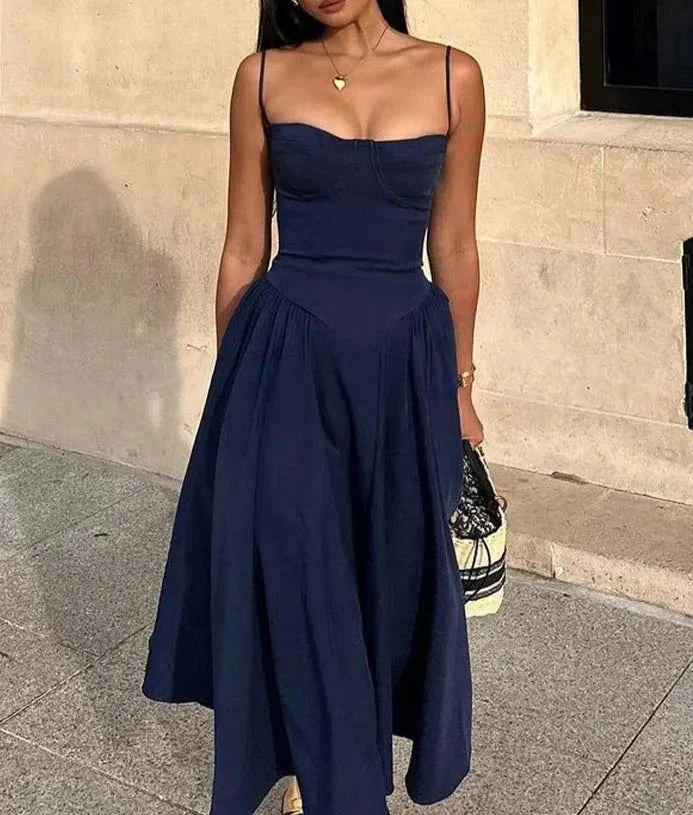 Spaghetti Straps Vintage Dress