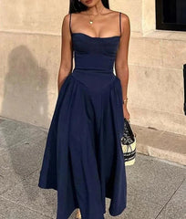 Spaghetti Straps Vintage Dress