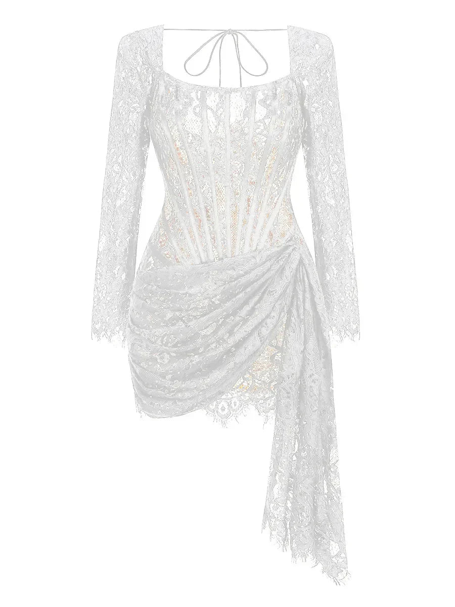 Strapless Lace Mini Dress