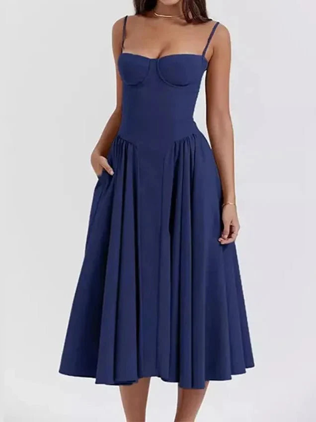 Strapless Ruffle Maxi Dress