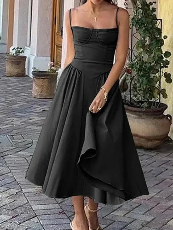 Strapless Ruffle Maxi Dress