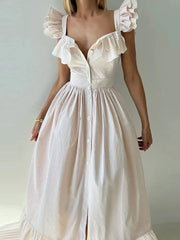 Striped A-Line Chic Fashion Dress