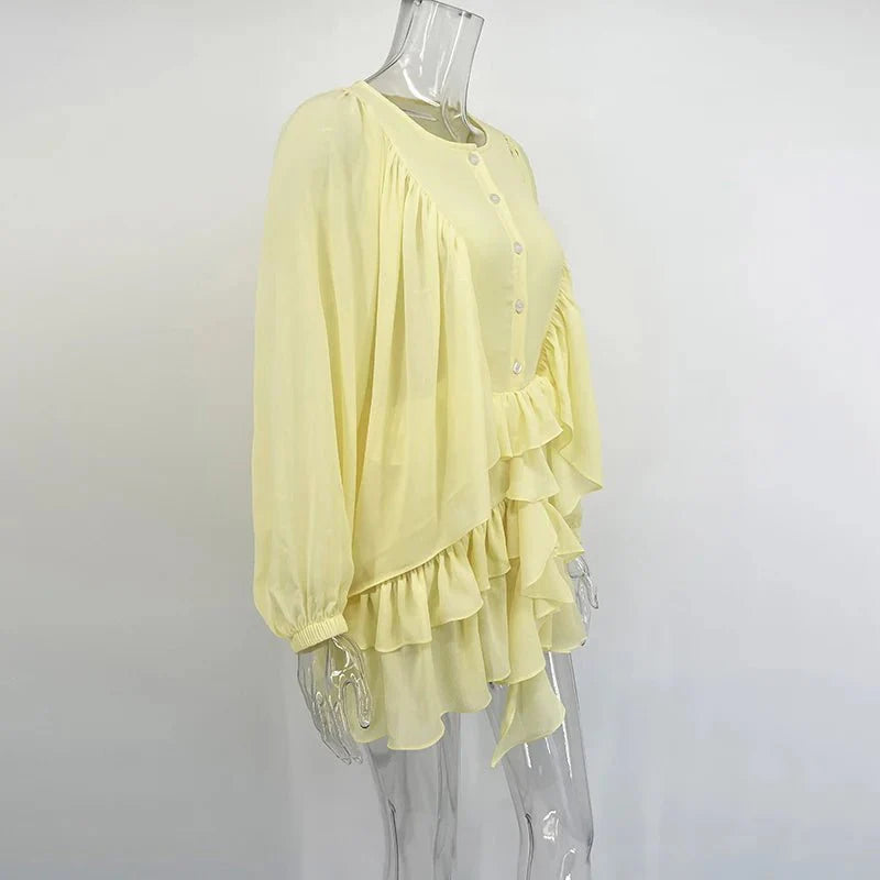 Stylish Ruffled Mini Dress