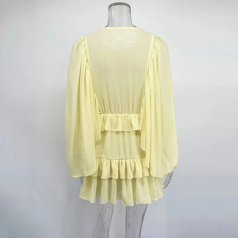 Stylish Ruffled Mini Dress
